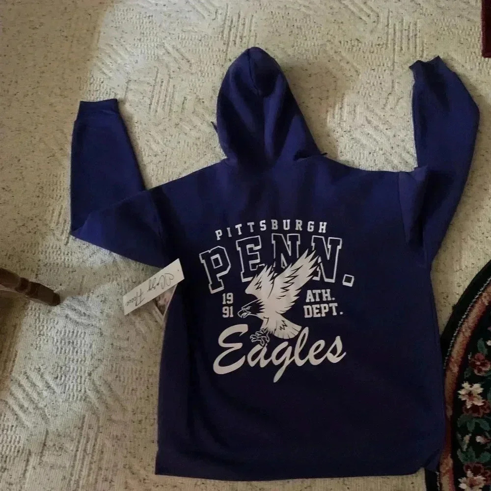 Single Scoop Pittsburg Penn. Eagles Ladies Purple Hoodie Size 2X